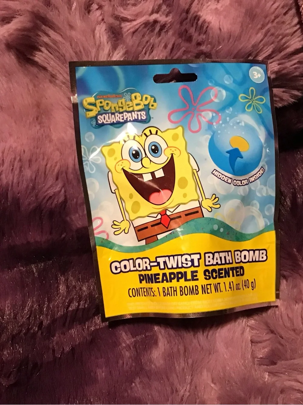 SpongeBob SquarePants Blue and Yellow Color-Twist Bath Bomb